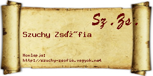 Szuchy Zsófia névjegykártya